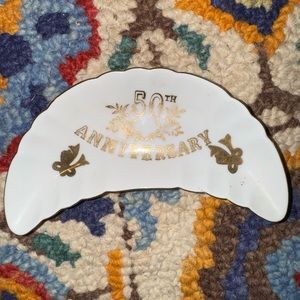 Vintage Lefton Anniversary Bone Dish